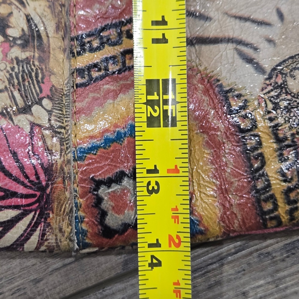 Etui London Real Leather Patchwork Butterfly Flor… - image 8